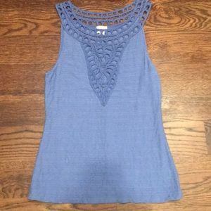 Blue detailed tank top